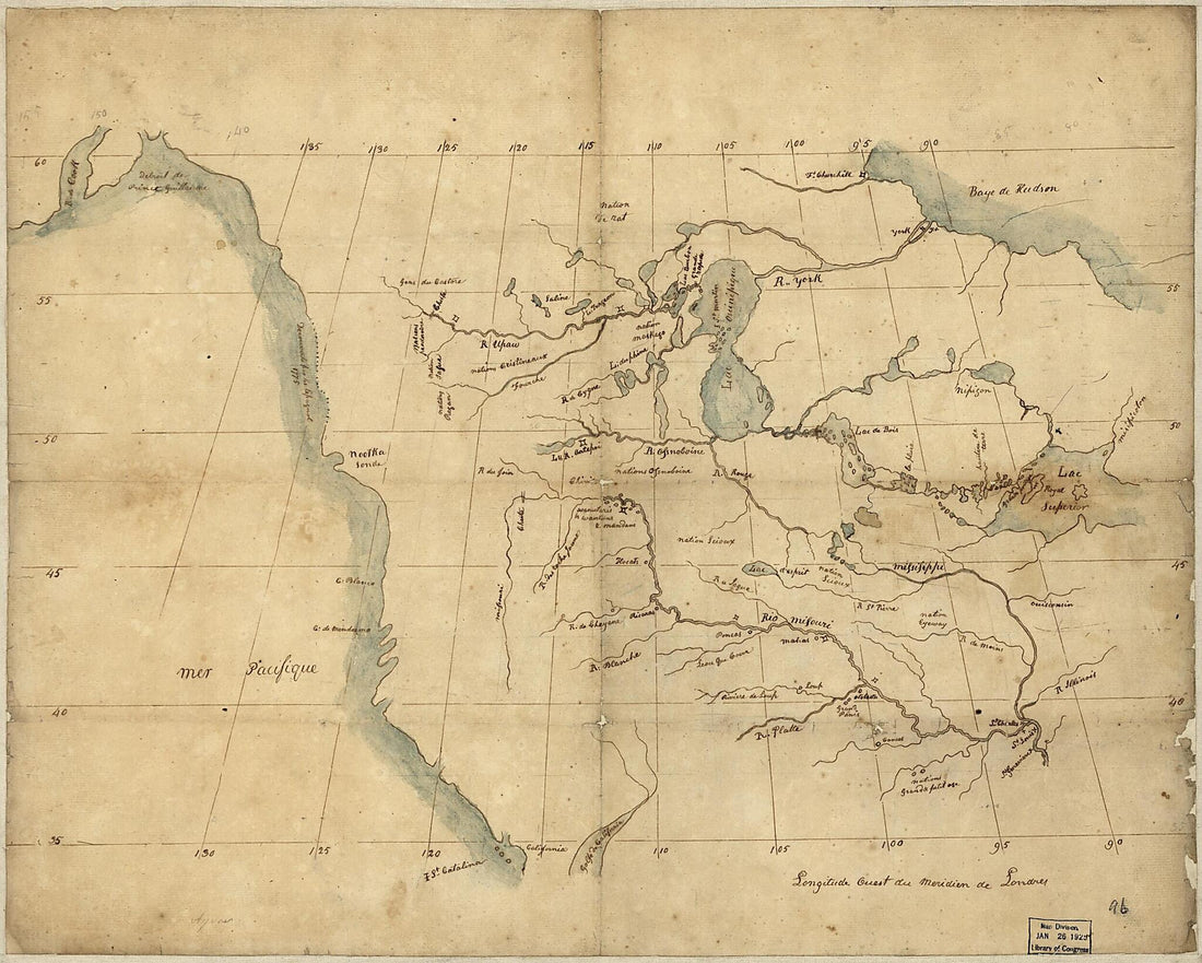 This old map of North America from the Mississippi River to the Pacific, Between the 35th and 60th Parallers of Latitude from 1790 was created by in 1790