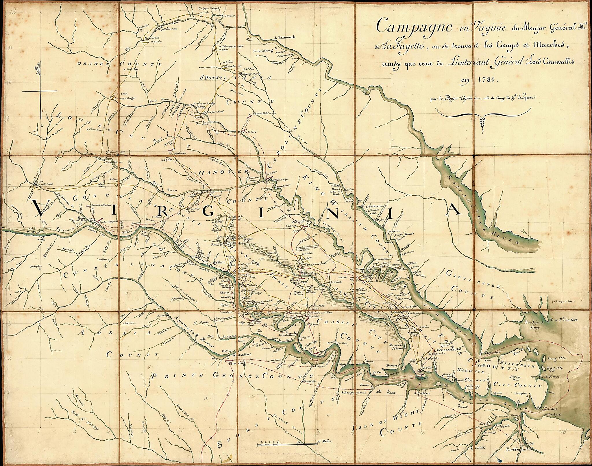 This old map of Campagne En Virginie Du Major Général M&
