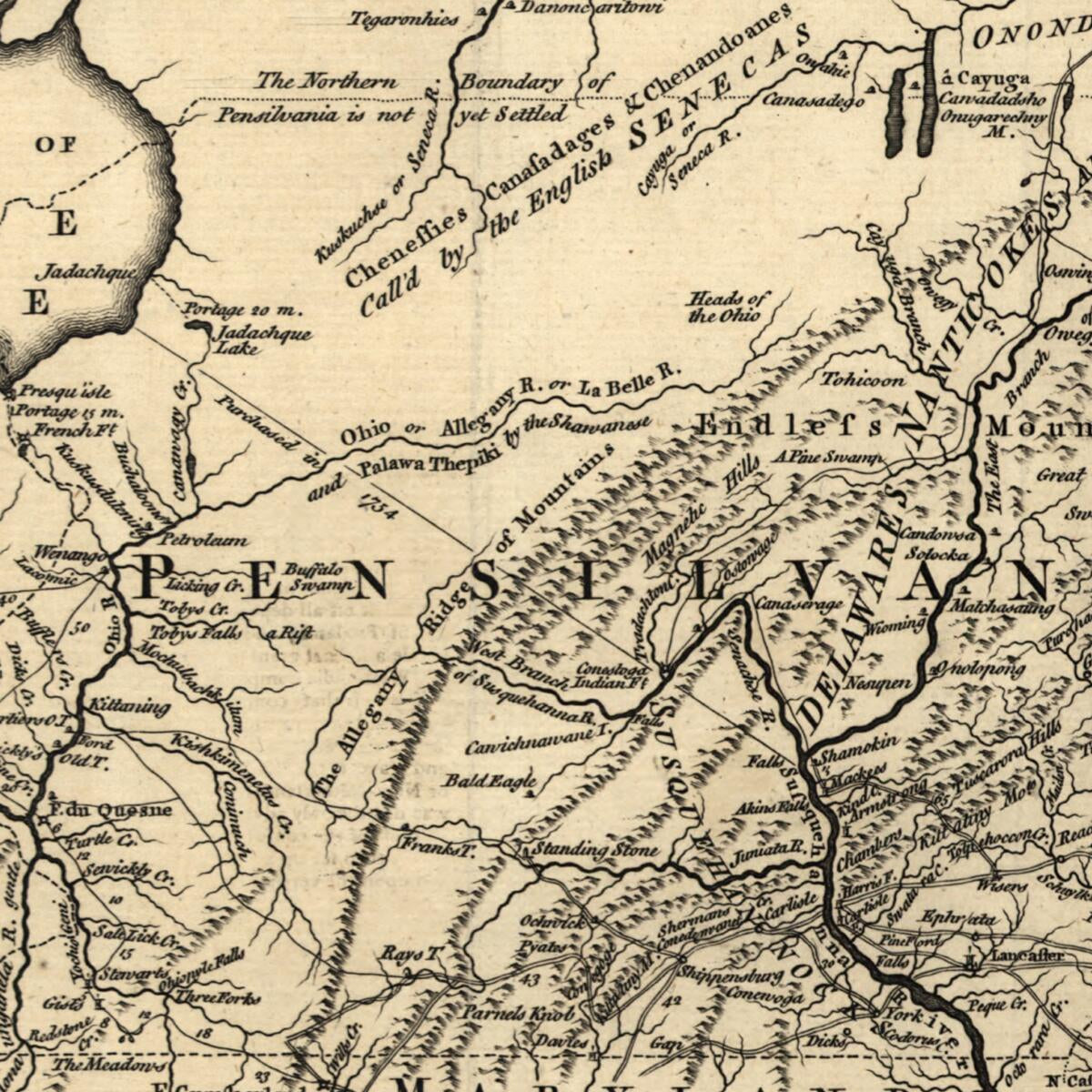 This old map of A Map of the Province of Pensilvania from 1756 was created by Richard Baldwin, Thomas Kitchin in 1756