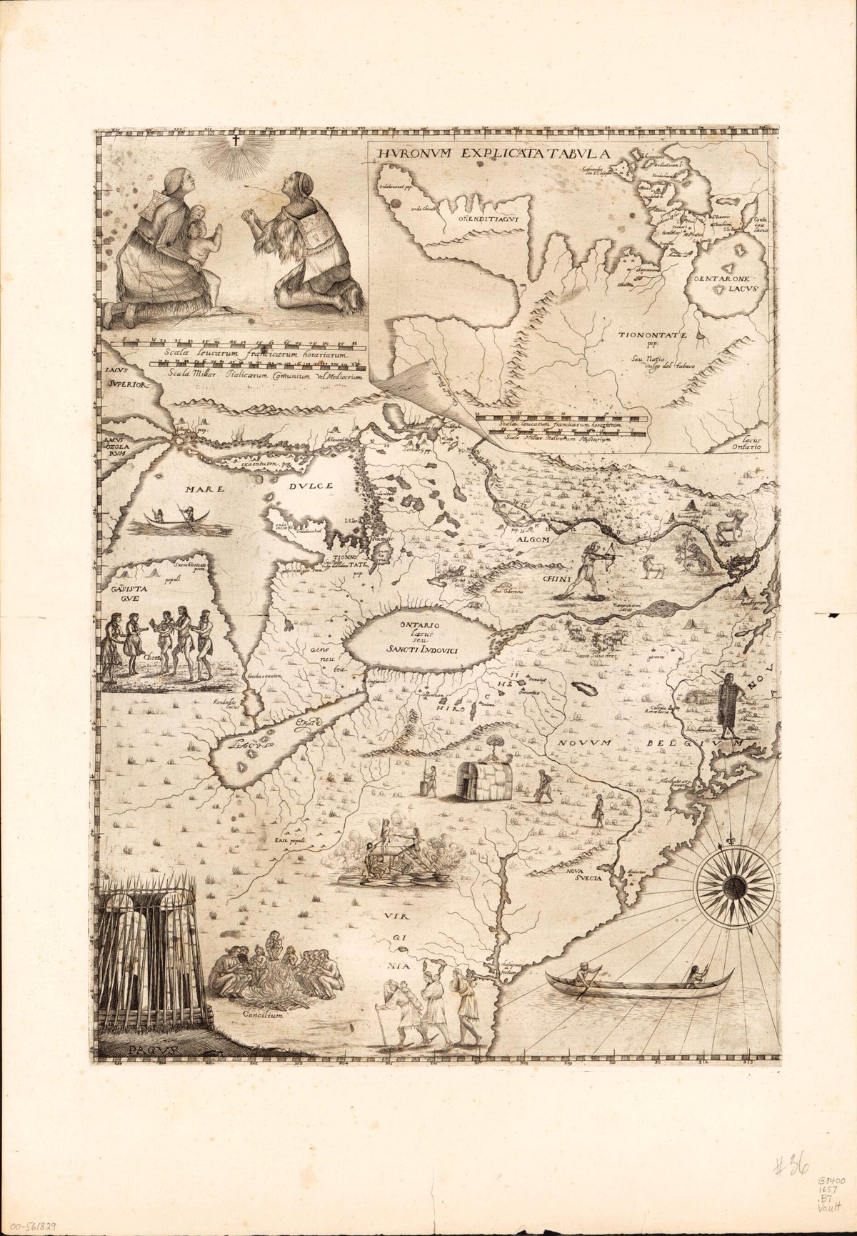 Novae Franciae Accurata Delineatio 1657 by Relic Map Company
