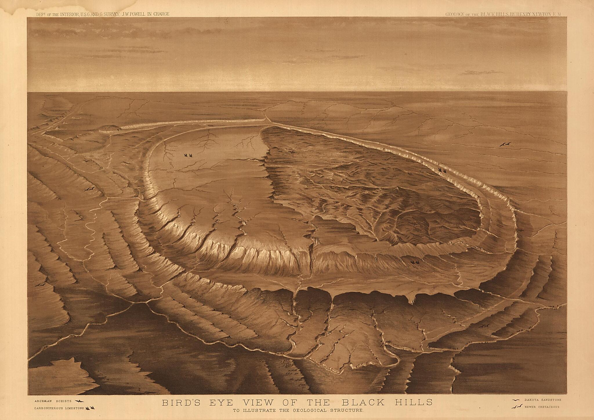 This old map of Report On the Geology and Resources of the Black Hills of Dakota : With Atlas, Report On the Geology and Resources of the Black Hills of Dakota : With Atlas (Geology of the Black Hills of Dakota, Mineral Resouraces of the Black Hills of D