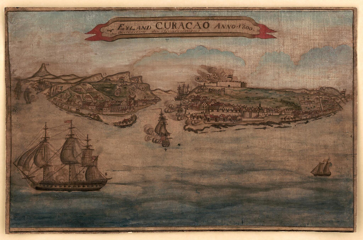 t Eÿland Curacao, Anno 1800 : illegible by Relic Map Company