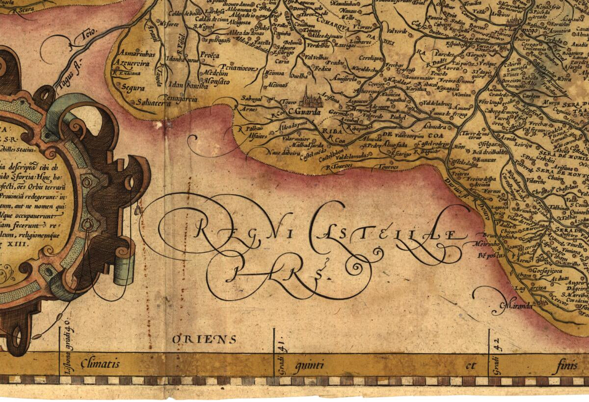 This old map of Portugalliae : Que Olim Lusitania, Nouissima & Exactissima Descriptio from 1560 was created by Abraham Ortelius, Fernando Alvares Seco in 1560