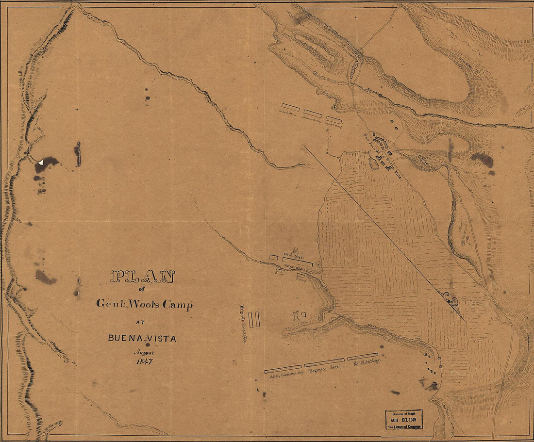 This old map of Vista, August from 1847 was created by in 1847