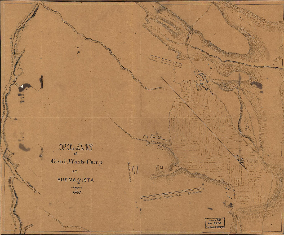 Vista, August 1847 by Relic Map Company