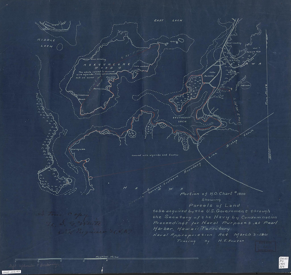 Portion of H.O. Chart