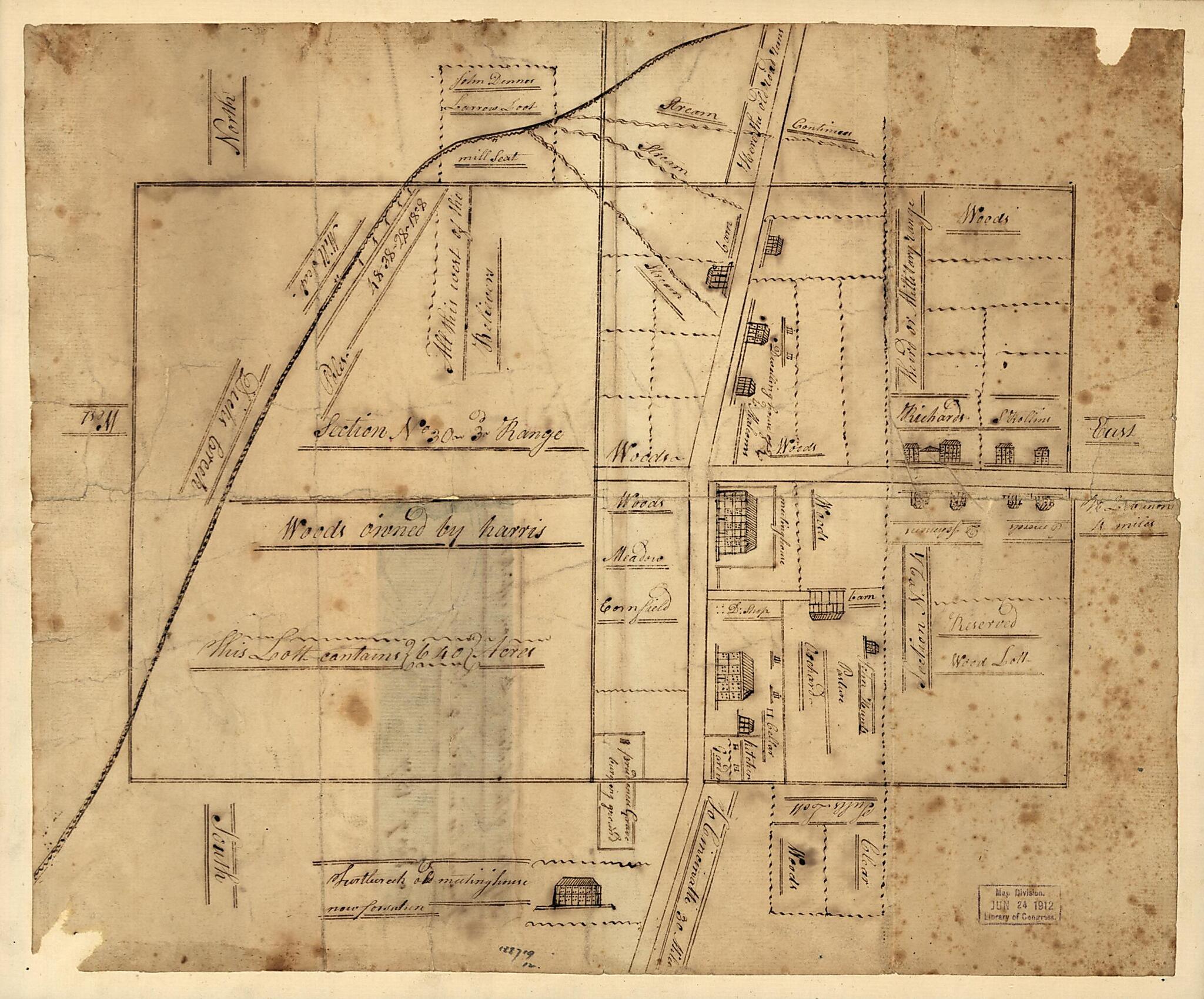This old map of A Plan of the Section of Land On Which the Believers Live In the State of Ohio, Nov. 7th, from 1807. (Believers Live In the State of Ohio, Nov. 7th, from 1807) was created by in 1807