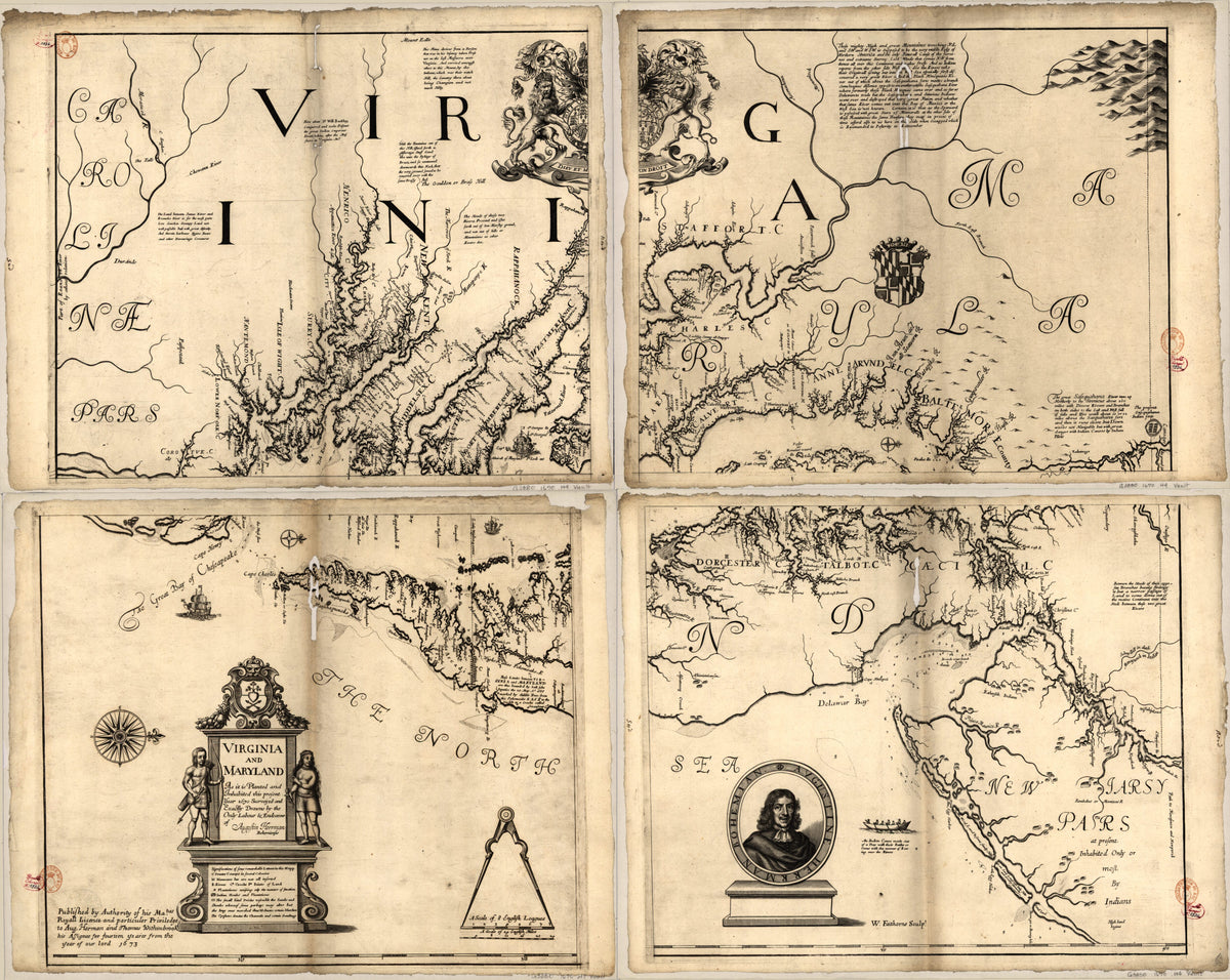 Virginia and Maryland As It Is Planted and Inhabited This Present Year 1670 1673 by Relic Map Company