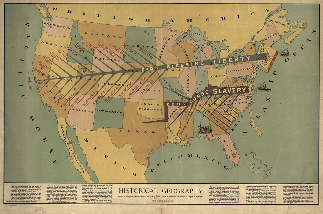 Historical Geography 1888 by Relic Map Company