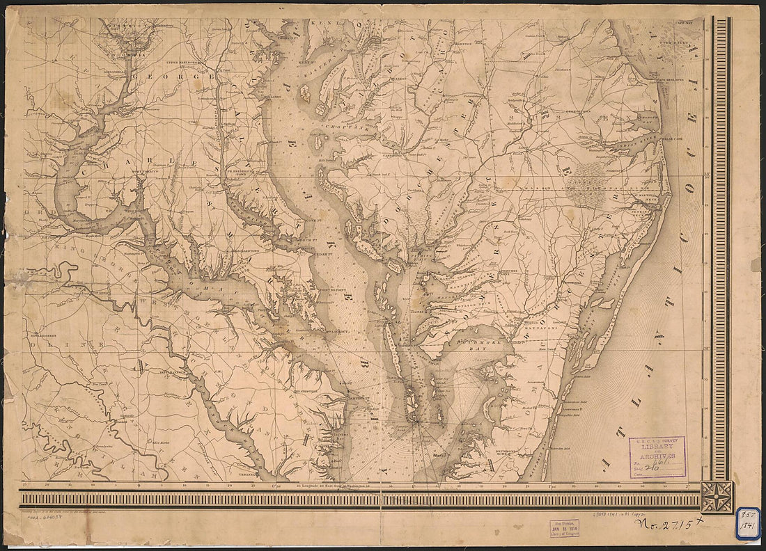 This old map of Map of the State of Maryland from 1841 was created by Fielding Lucas, John Warr in 1841