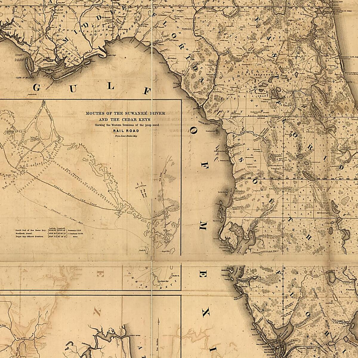 This old map of The State of Florida from 1846 was created by Joseph Goldsborough Bruff,  United States. Army. Corps of Engineers,  United States. Congress. Senate in 1846