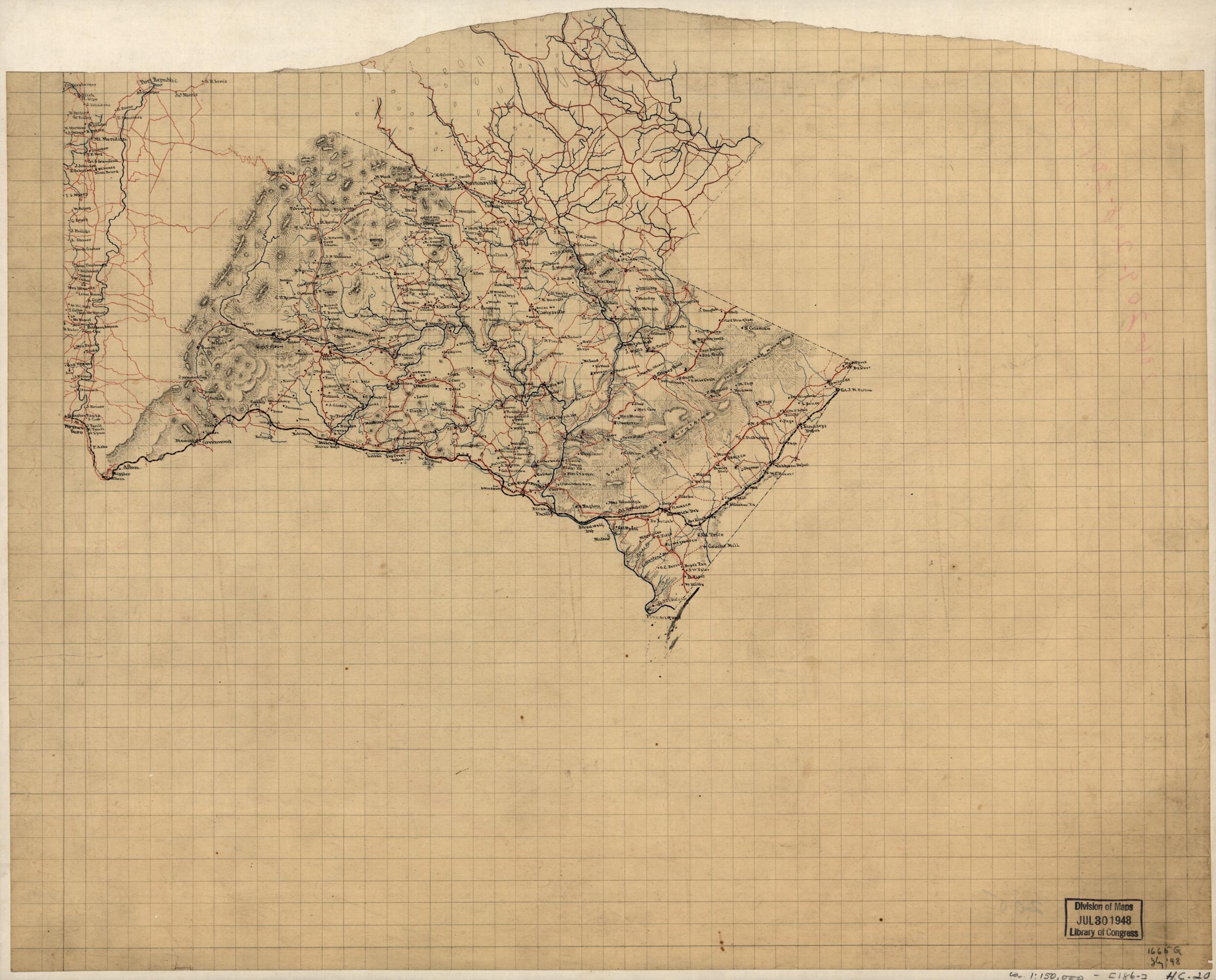This old map of Map of Albemarle County, North of the Virginia Central Railroad, and a Portion of Augusta County Along the South Fork of the Shenandoah River from 1860 was created by in 1860