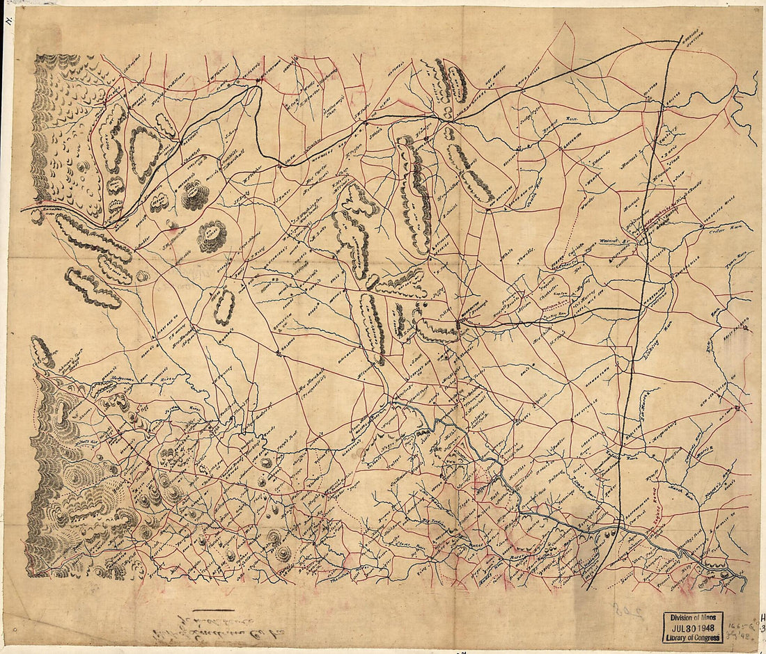 This old map of Map of Parts of Fauquier, Prince William, and Rappahannock Counties, Va.. (inch Scale) from 1860 was created by in 1860