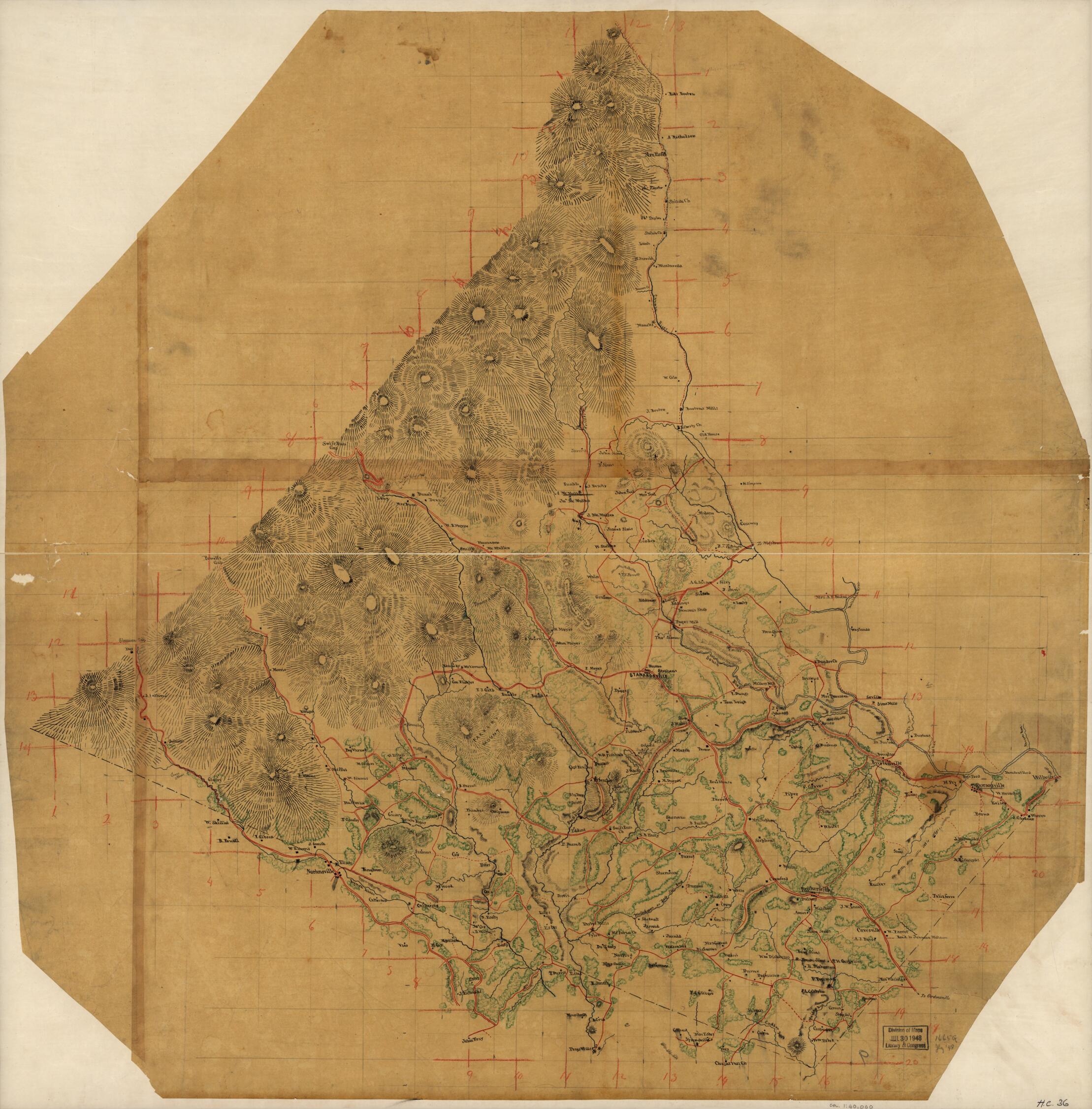 This old map of Map of Greene County, Va. from 1860 was created by in 1860