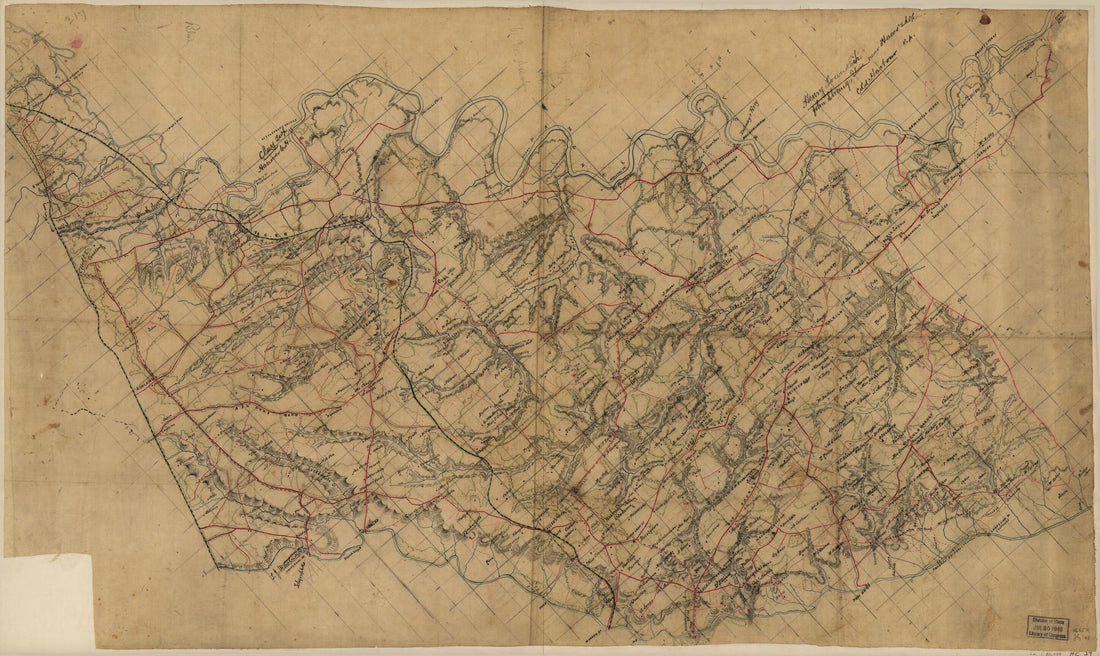 This old map of Map of Hanover County, Va. from 1860 was created by in 1860