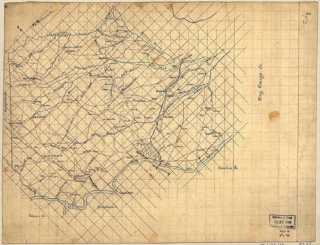 This old map of Map of Stafford County, Va. from 1860 was created by in 1860