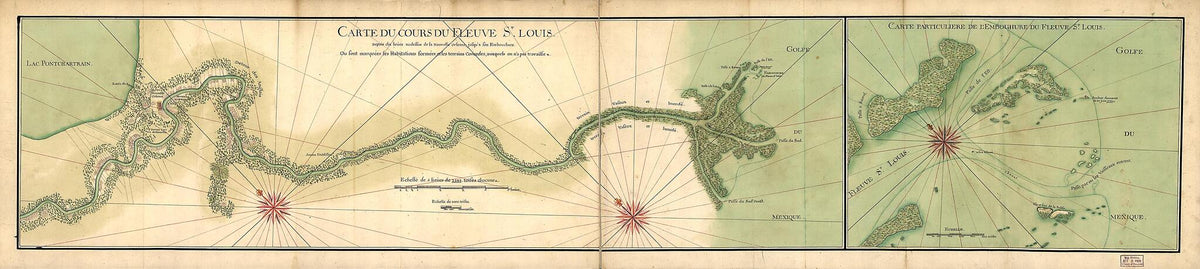 Carte Du Cours Du Fleuve St. Louis Depuis Dix Lieues Audessus De La Nouvelle Orleans Jusqu&