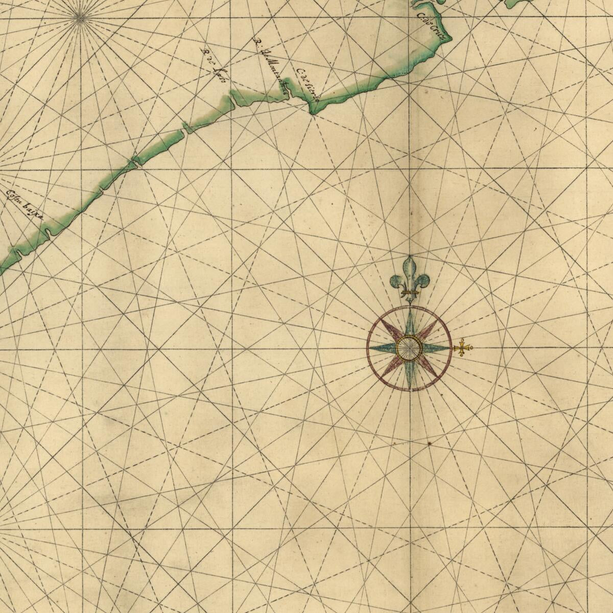 This old map of Map of the Gulf Coast from Florida to Mexico from 1639 was created by Joan Vinckeboons in 1639