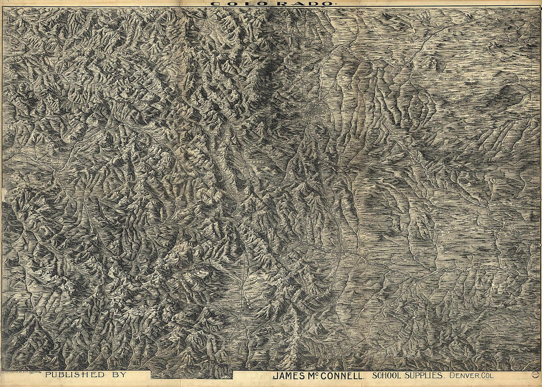 This old map of Colorado from 1894 was created by Caxton Company, James McConnell, F. (Frank) Pezolt in 1894
