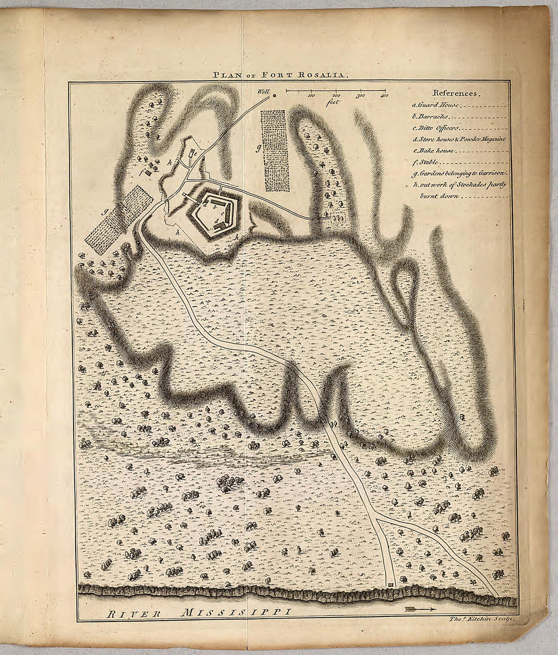 This old map of Plan of Fort Rosalia from 1770 was created by Philip Pittman in 1770
