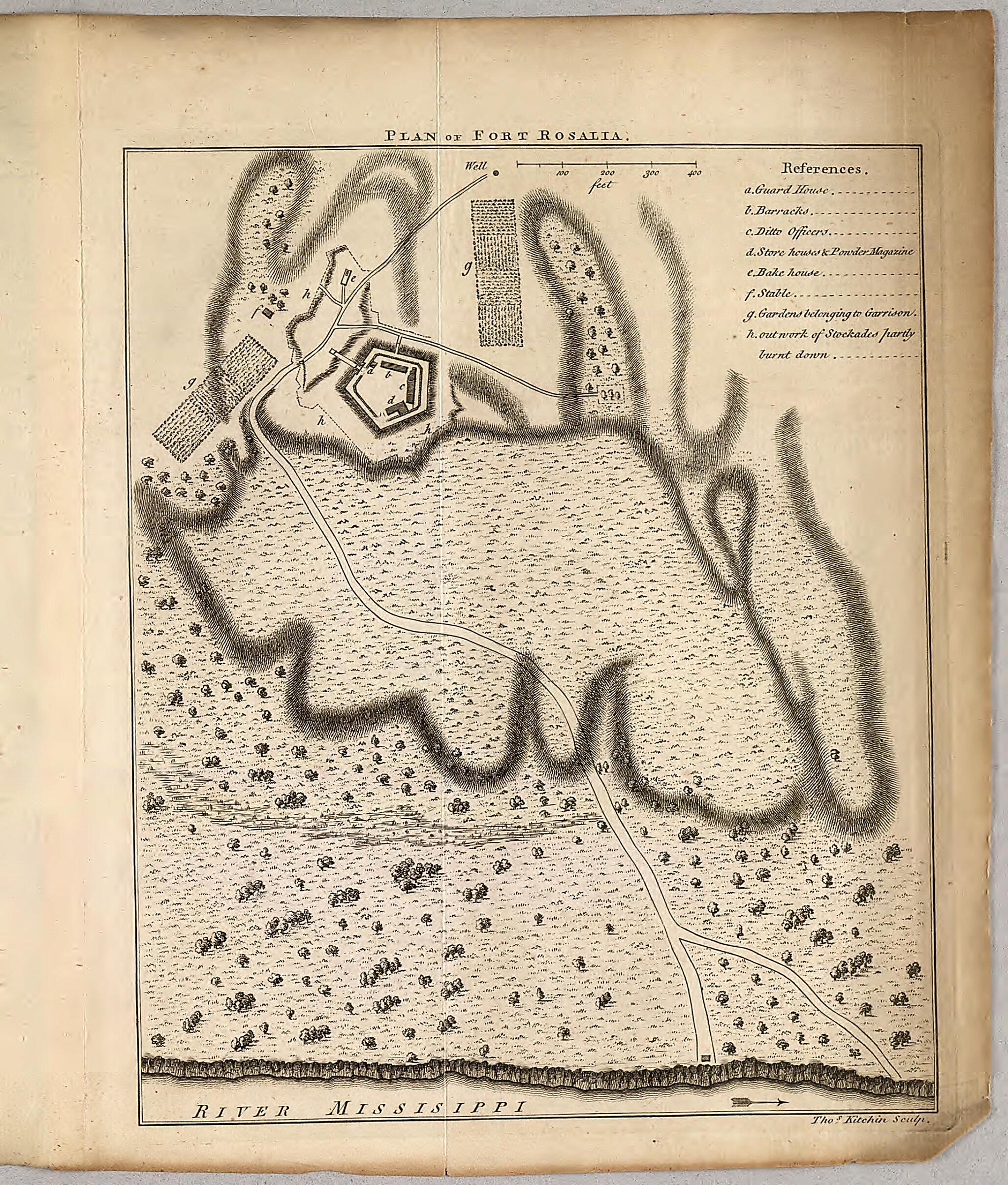 This old map of Plan of Fort Rosalia from 1770 was created by Philip Pittman in 1770