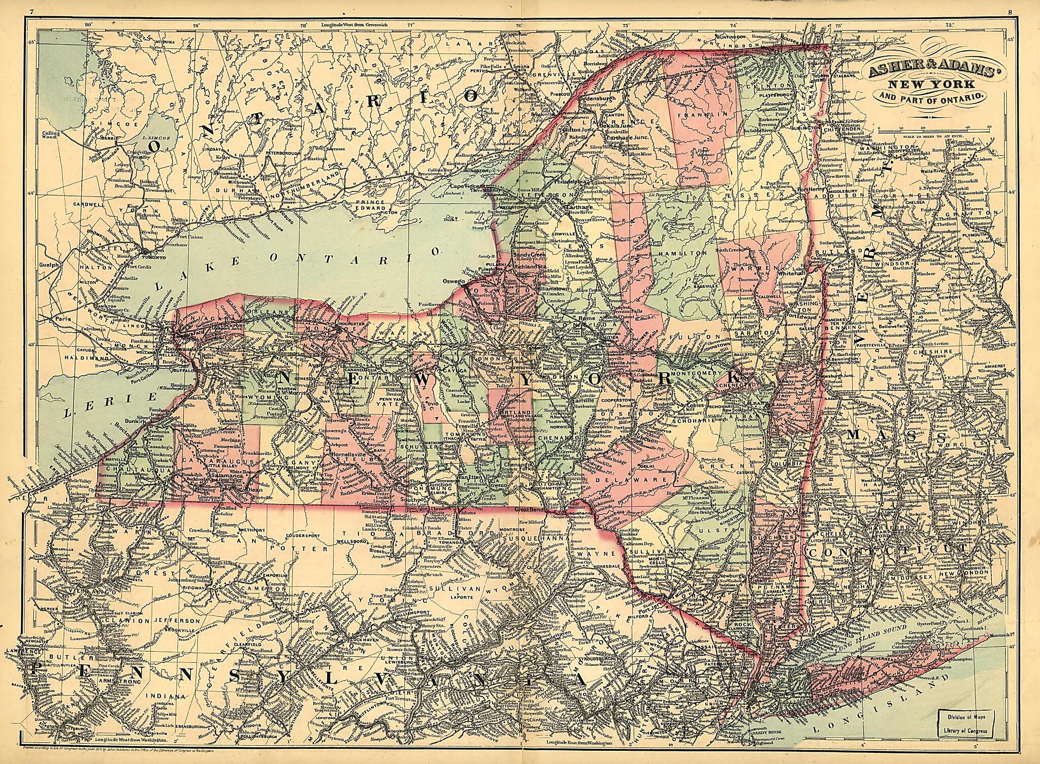 This old map of Asher & Adams&