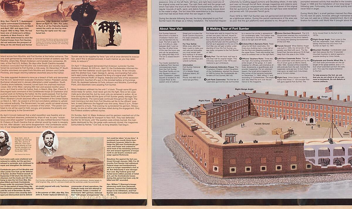 This old map of Fort Sumter from 1861 was created by L. Kenneth Townsend,  United States. National Park Service in 1861