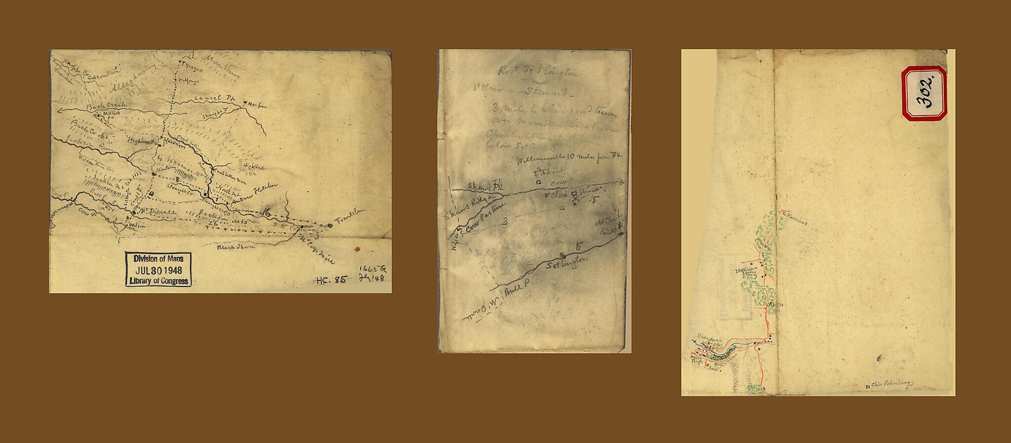 This old map of Sketch of Parts of Highland County, Va., and Pendleton County, W. Va. from 1861 was created by in 1861