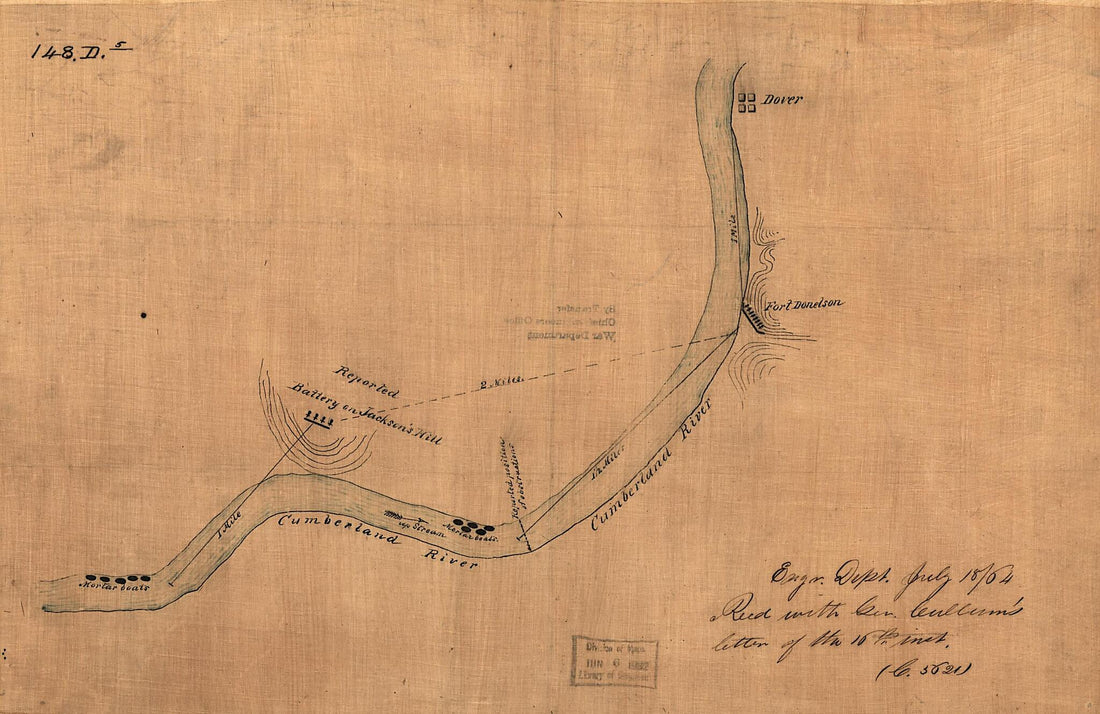 This old map of Map of the Environs of Fort Donelson, Tennessee, Feb. from 1862 was created by United States. War Department. Corps of Engineers in 1862