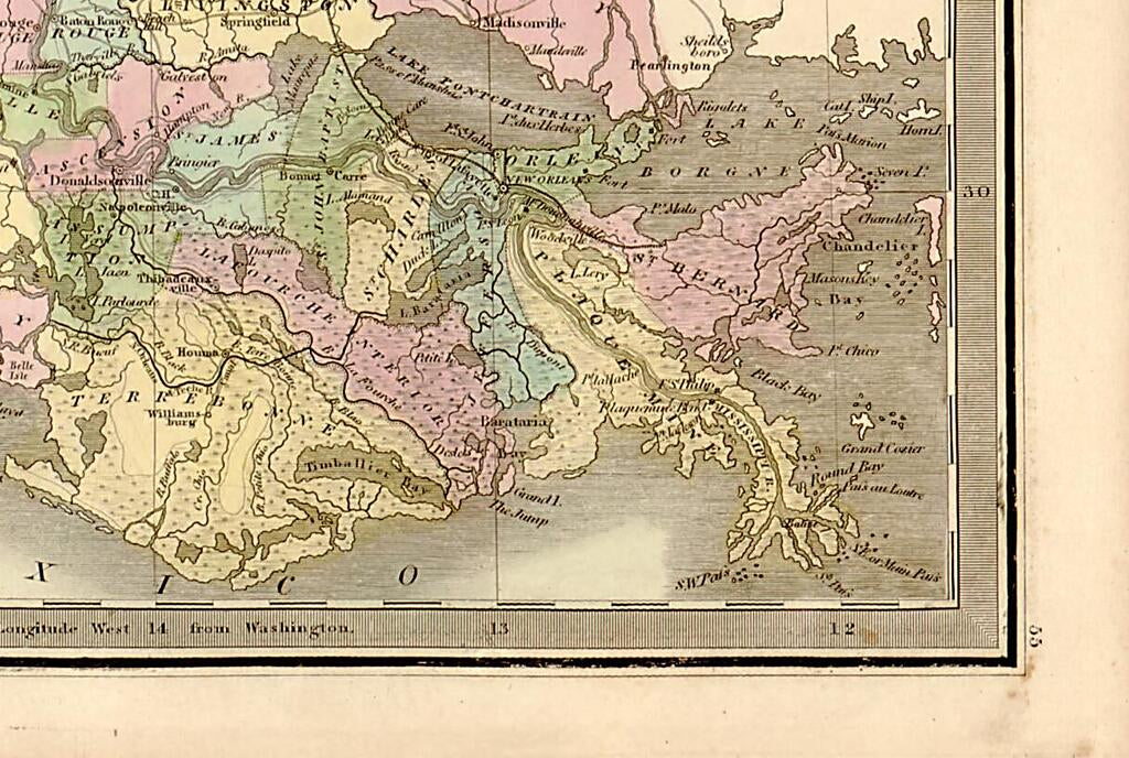 This old map of A New Universal Atlas, Comprising Separate Maps of All the Principal Empires, Kingdoms & States Throughout the World, and Forming a Distinct Atlas of the United States (Universal Atlas) from 1848 was created by J. (Jeremiah) Greenleaf in