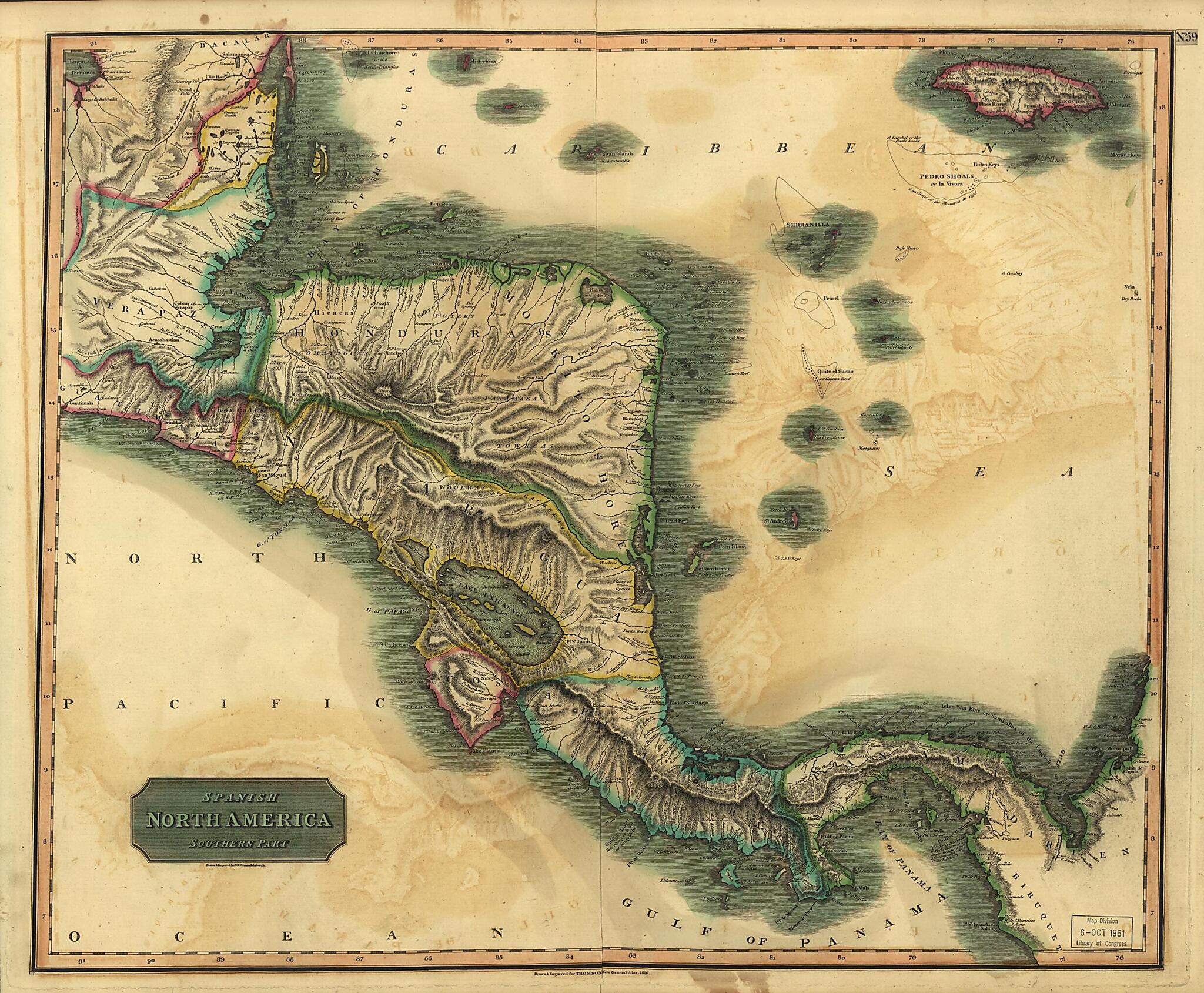 This old map of Spanish North America, Southern Part from 1816 was created by W. & D. Lizars in 1816