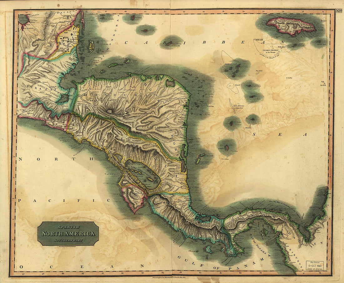 This old map of Spanish North America, Southern Part from 1816 was created by W. & D. Lizars in 1816