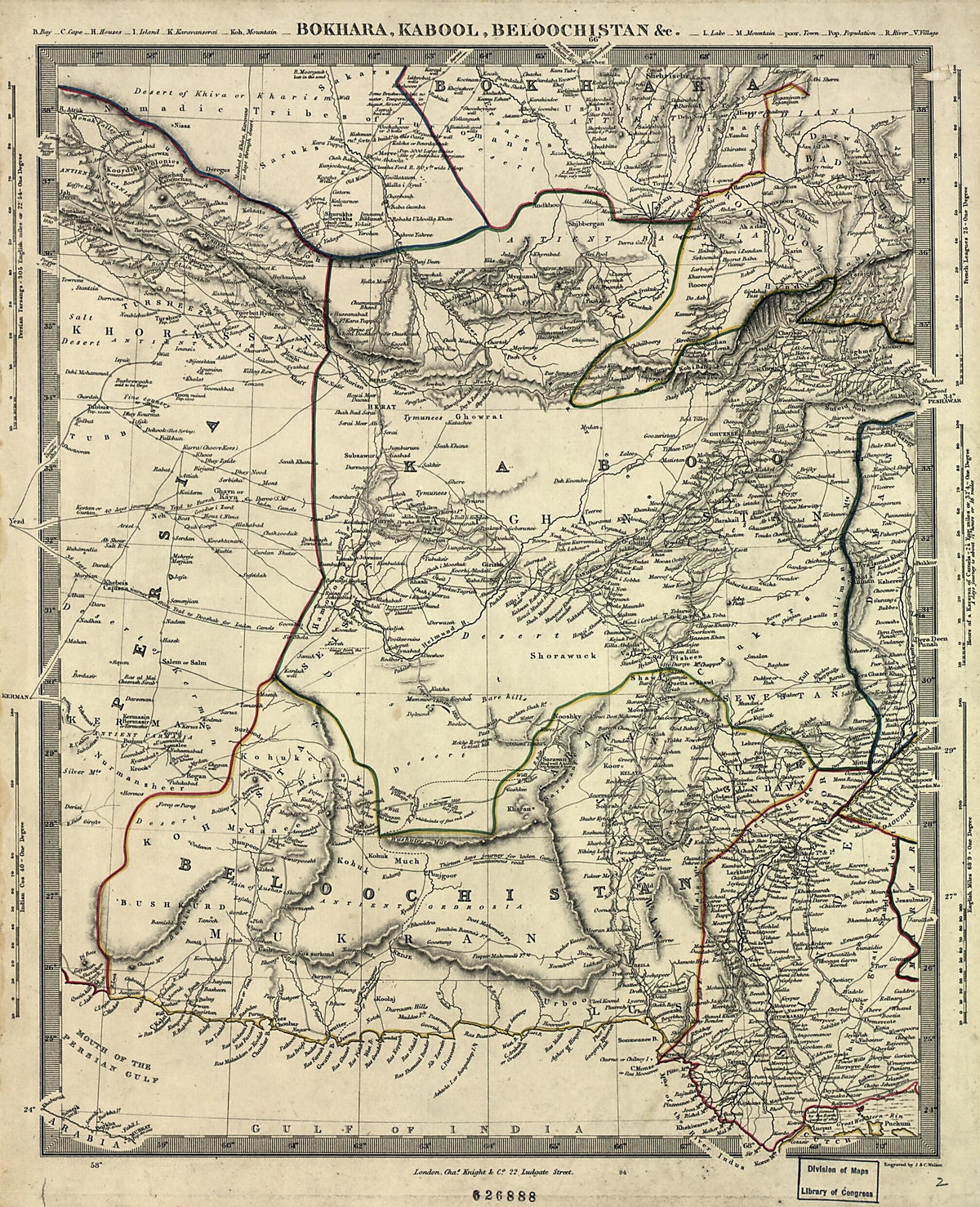 Bokhara, Kabool, Beloochistan, &c 1800 by Relic Map Company