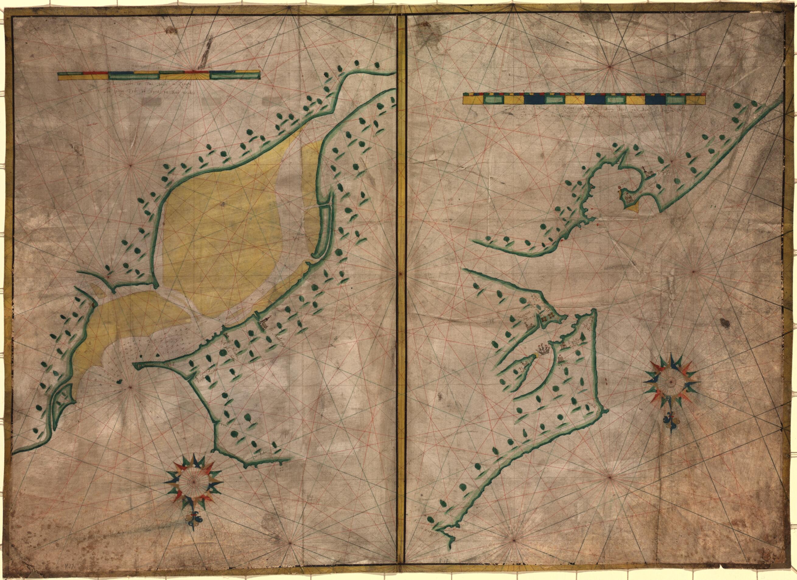 This old map of La Coruña. El Ferrol, Spain from 1589 was created by Hans and Hanni Kraus Sir Francis Drake Collection (Library of Congress) in 1589