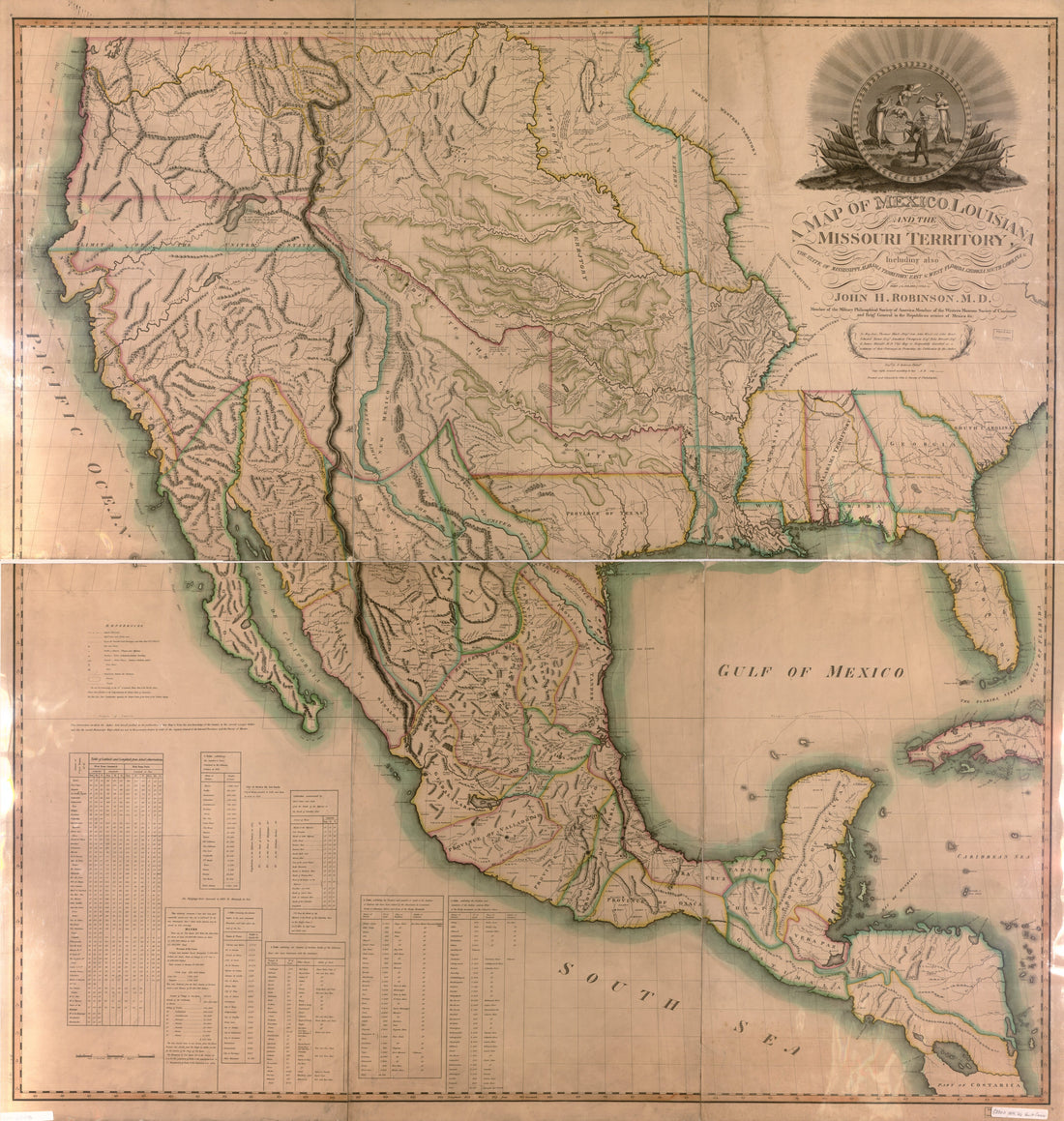 This old map of A Map of Mexico, Louisiana, and the Missouri Territory : Including Also the State of Mississippi, Alabama Territory, East and West Florida, Georgia, South Carolina & Part of the Island of Cuba from 1819 was created by H. (Hugh) Anderson,