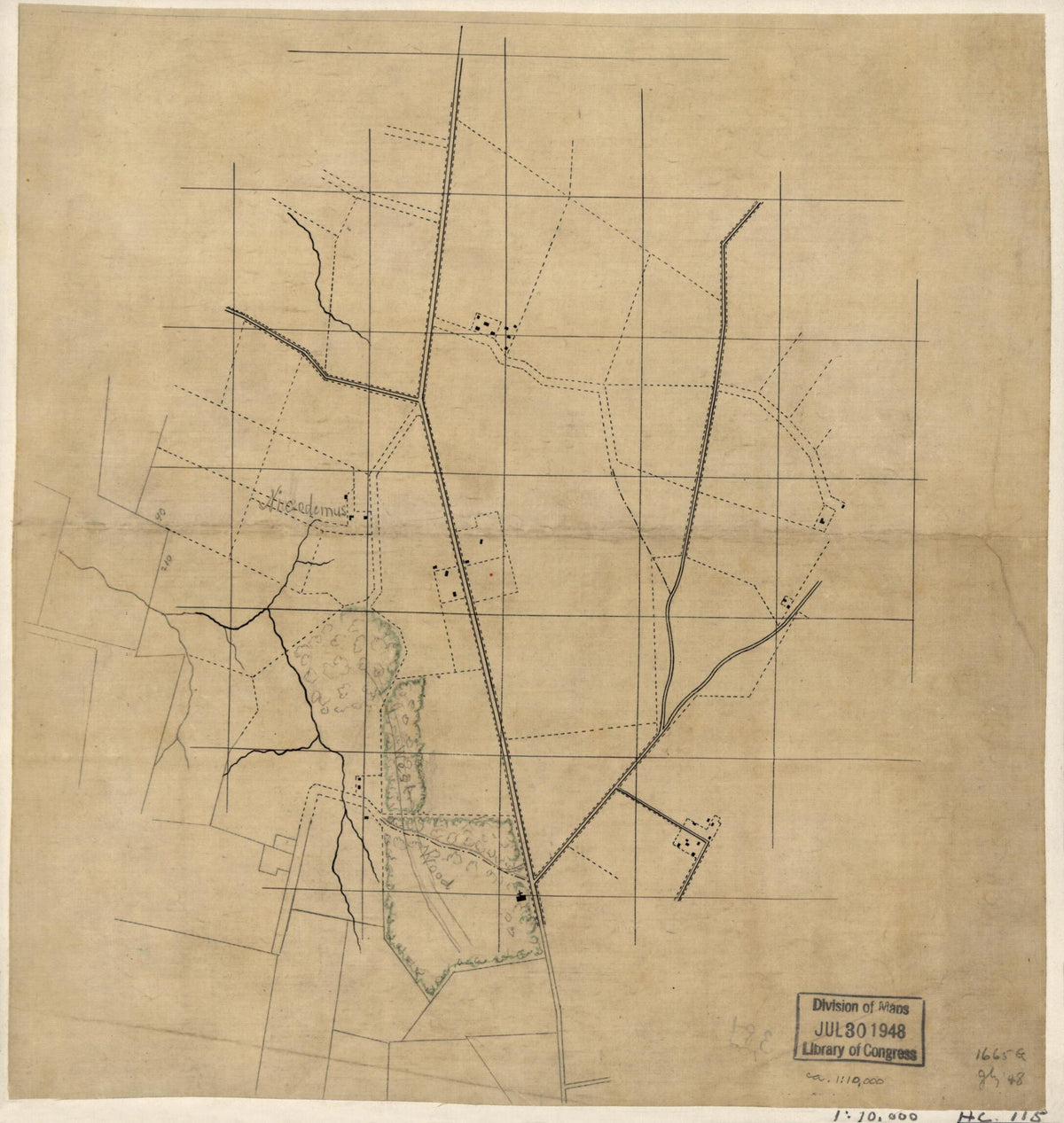 Sketch of a Portion of the Antietam Battlefield, North of Sharpsburg, In the Area of the West Wood, North Wood, and East Wood 1895 by Relic Map Company