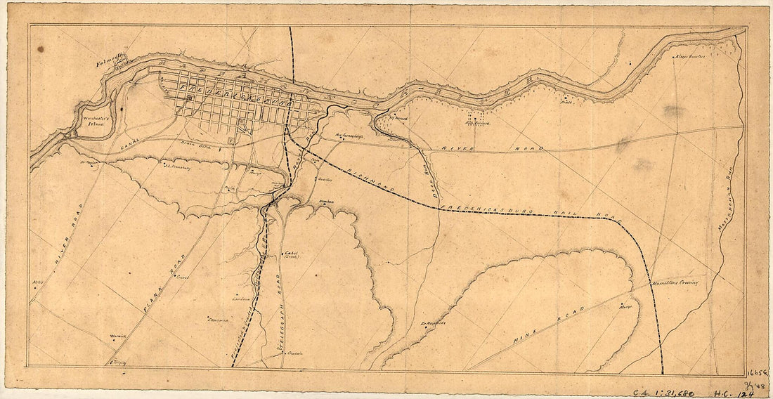 This old map of Map of Fredericksburg, Va., and Vicinity from 1862 was created by in 1862