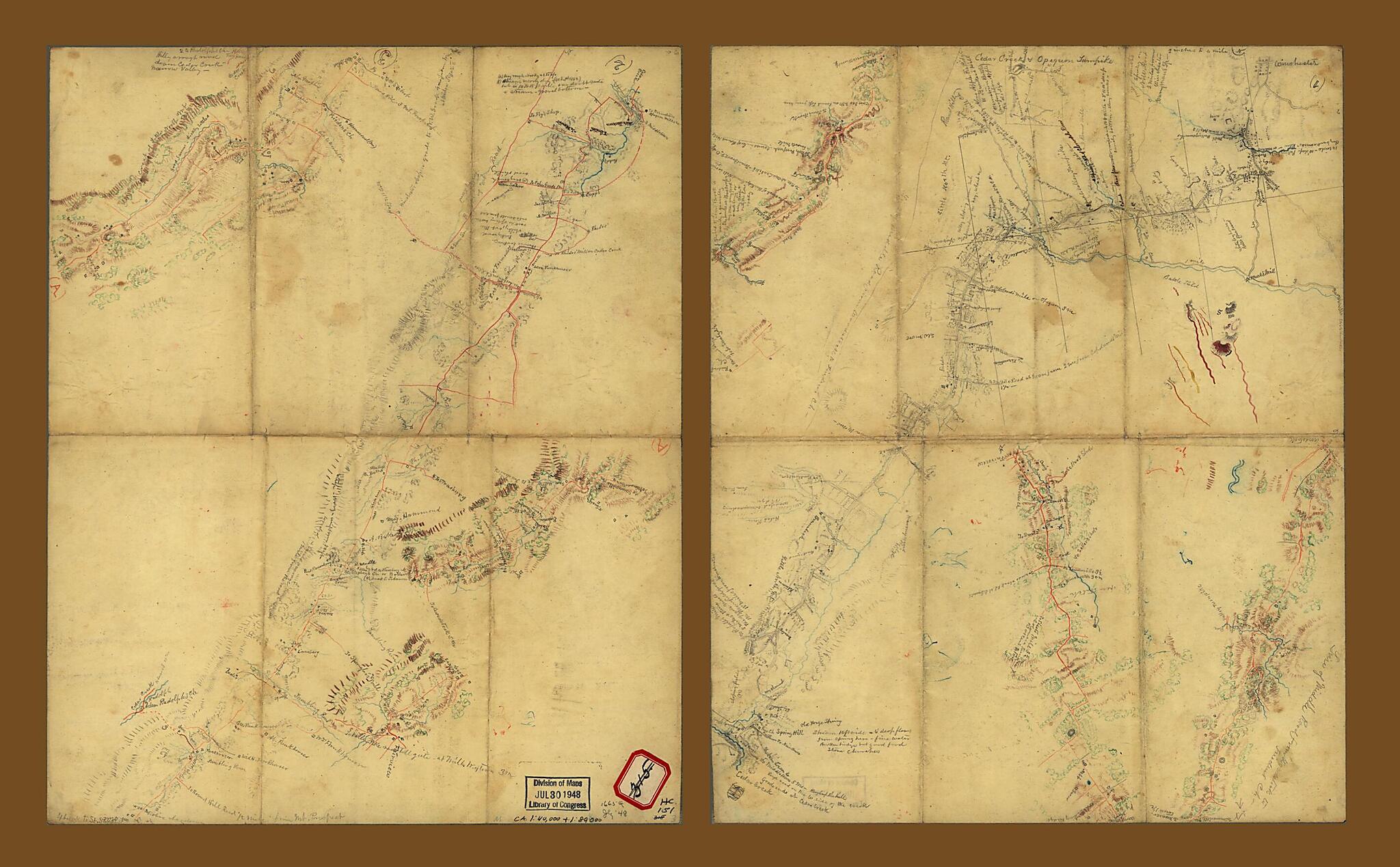 This old map of Sketches of Roads In the Shenandoah Valley Between Winchester and Woodstock, Virginia from 1863 was created by in 1863
