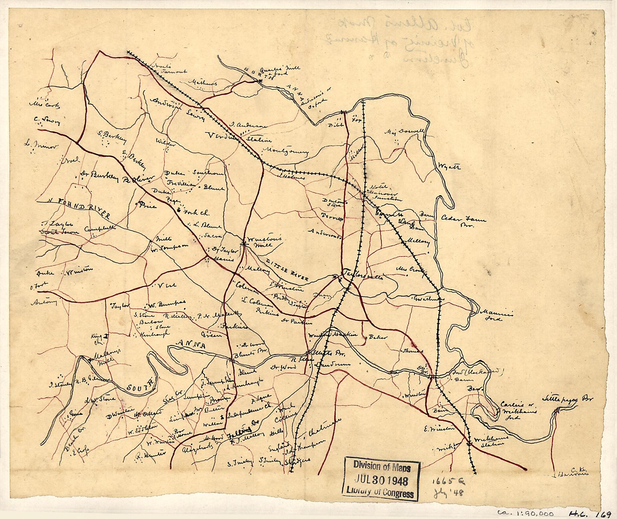 This old map of Col. William Allen&