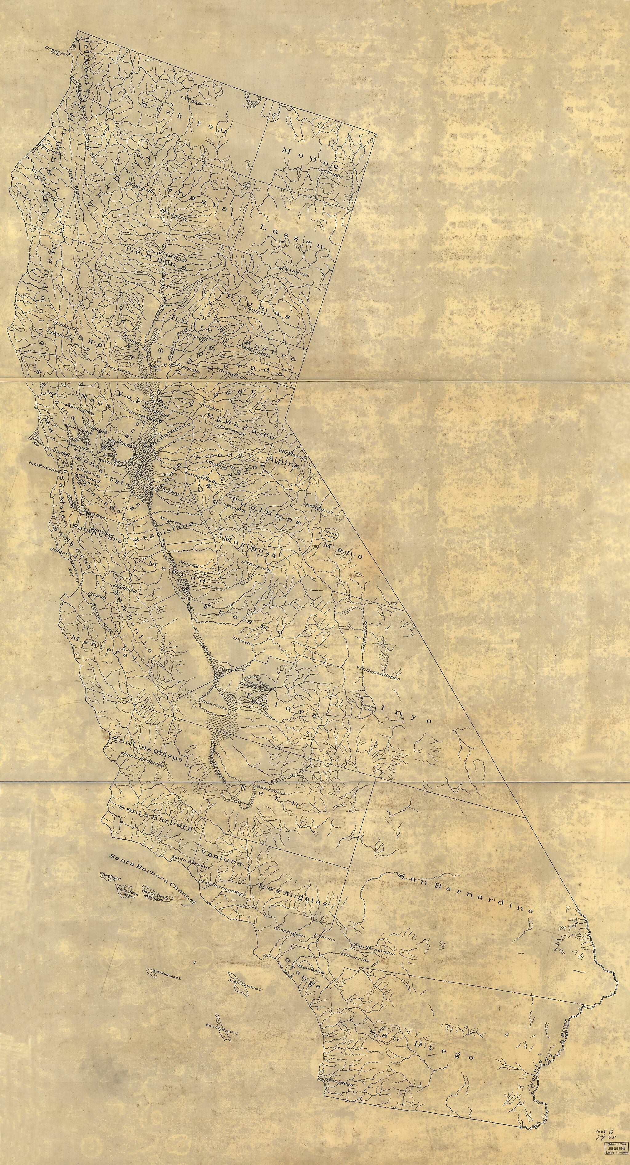 This old map of Base Map of California from 1893 was created by in 1893