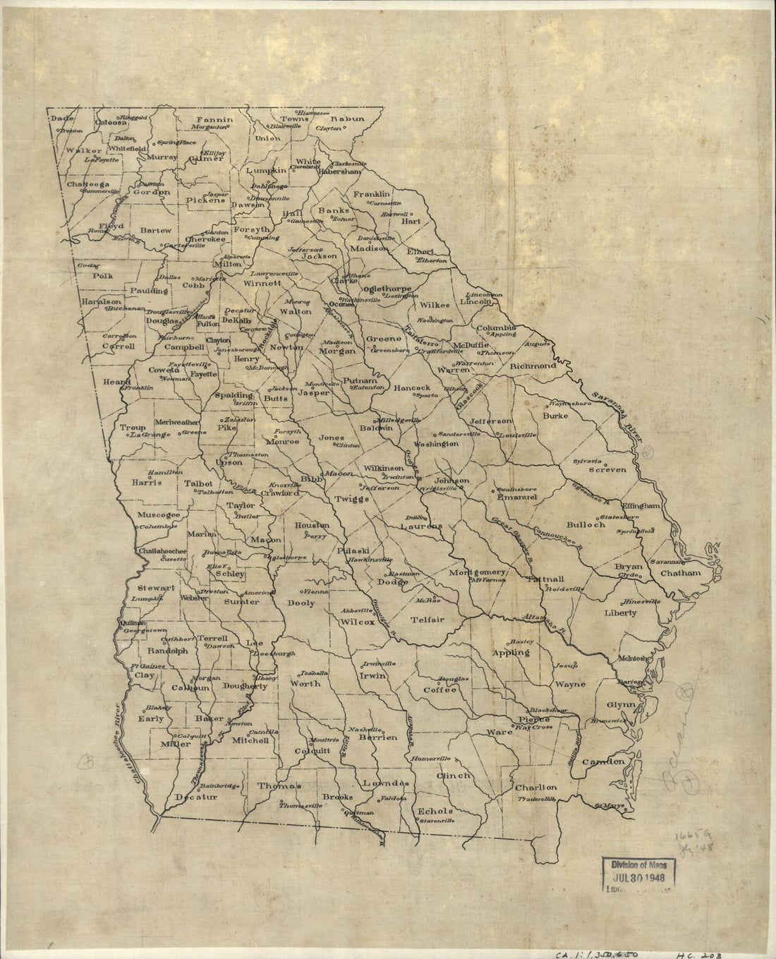 This old map of Base Map of Georgia from 1893 was created by in 1893