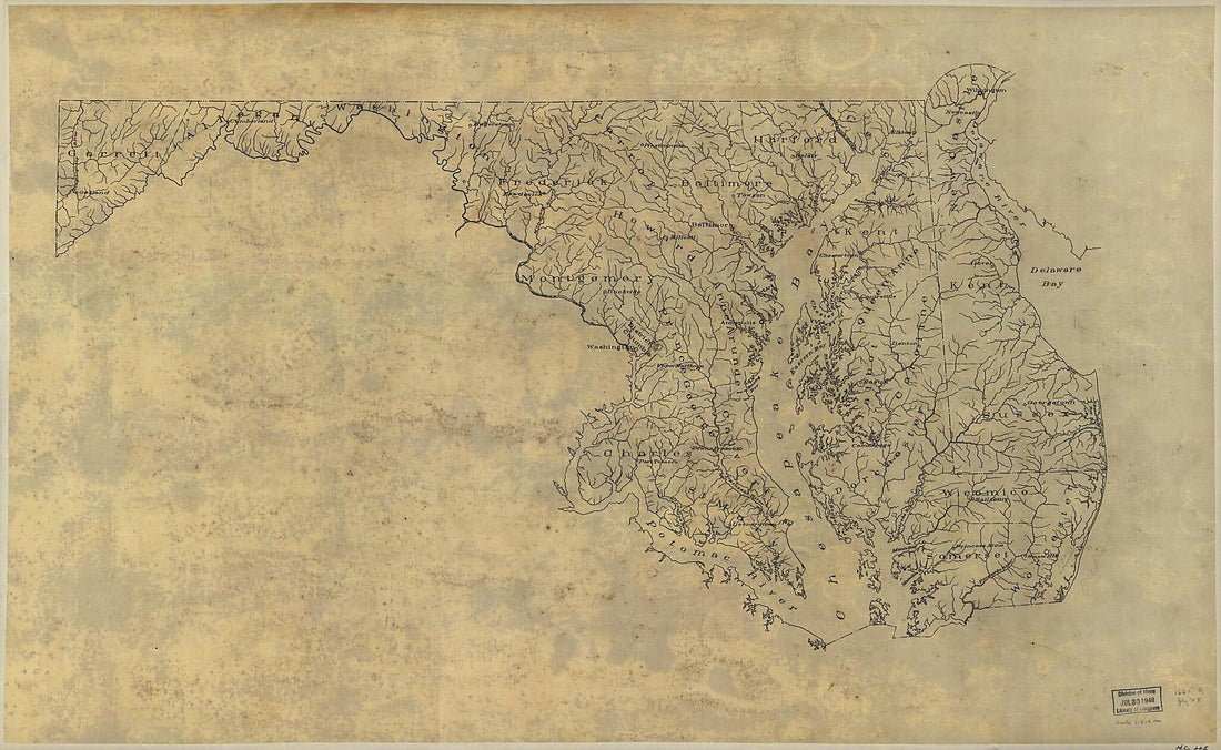 This old map of Base Map of Maryland from 1893 was created by in 1893