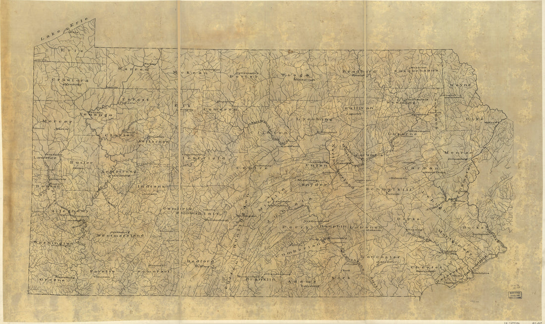 This old map of Base Map of Pennsylvania from 1893 was created by in 1893