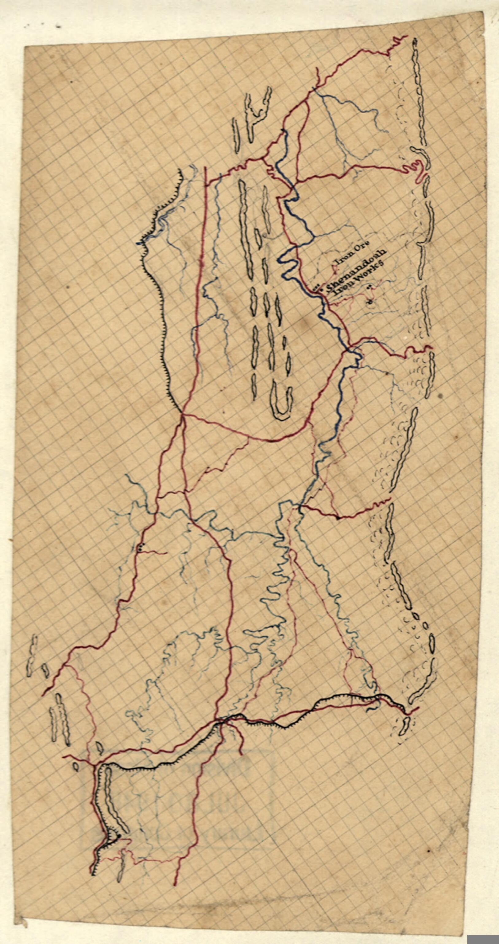This old map of Map Showing the Location of the Shenandoah Iron Works at Shenandoah, Virginia from 1880 was created by in 1880
