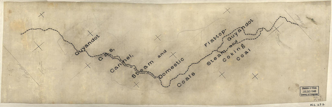 This old map of Top and Guyandot Coal Fields, West Virginia from 1880 was created by in 1880