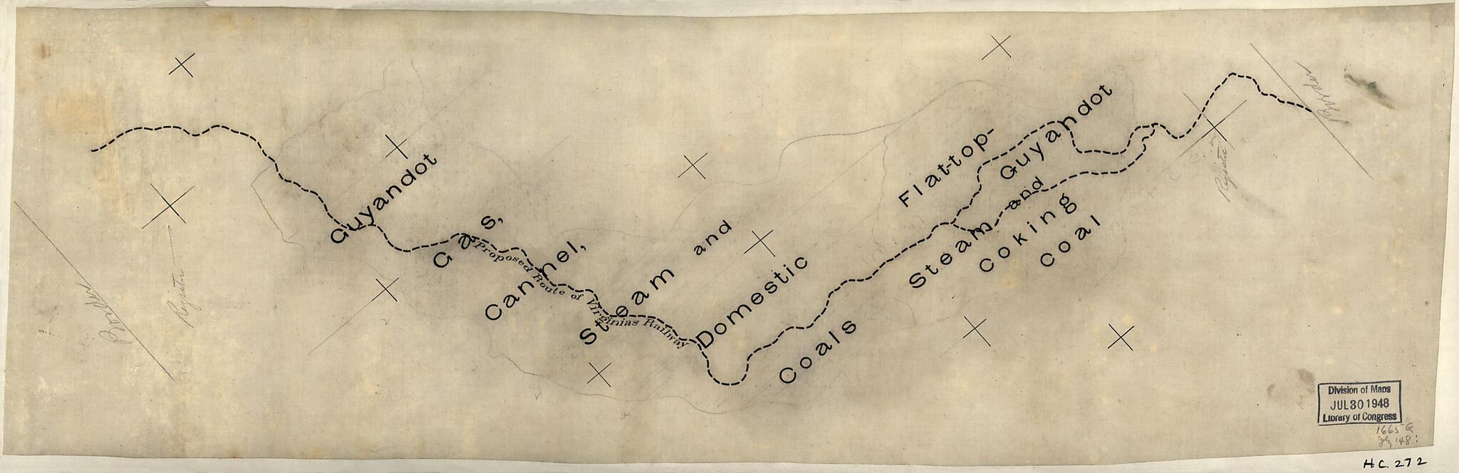 This old map of Top and Guyandot Coal Fields, West Virginia from 1880 was created by in 1880