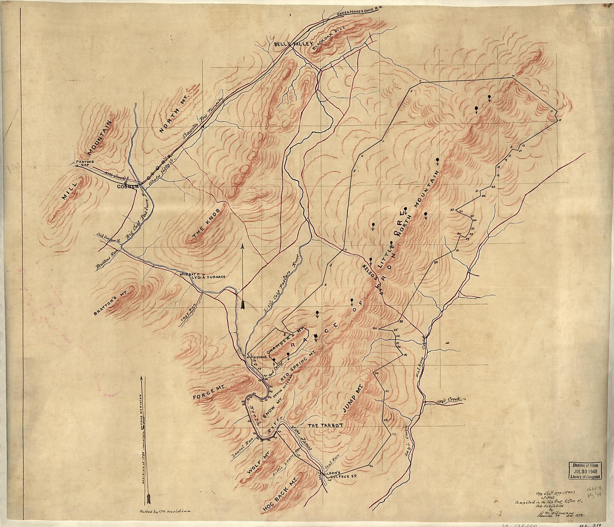 This old map of Copy Septr. 1879 (G.R.F) of Map (Copy September 1879 (G.R.F) of Map) from 1872 was created by C. W. Oltmanns in 1872