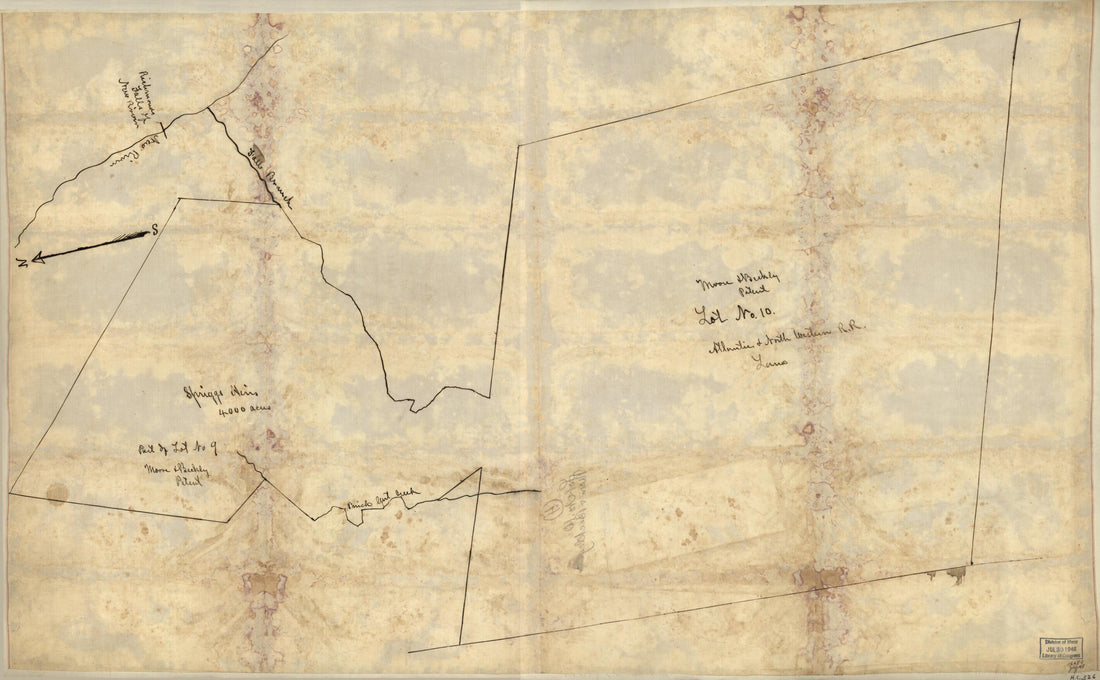 This old map of Moore & Beckly i.e. Beckley Patent, Lot No. 10, Atlantic & North Western R.R. Land. (Moore and Beckley Patent, Lot Number 10, Atlantic and North Western R.R. Land) from 1880 was created by in 1880