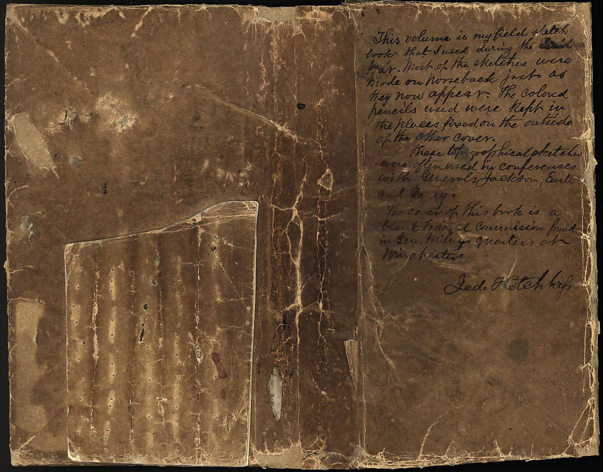This old map of Sketch Book of Jed. Hotchkiss, Capt. & Top. Eng., Hd. Qrs., 2nd Corps, Army of N. Virginia : Virginia. (Sketch Book of Jedediah Hotchkiss, Captain and Topographical Engineer, Headquarters, 2nd Corps, Army of Northern Virginia) from 1862 w