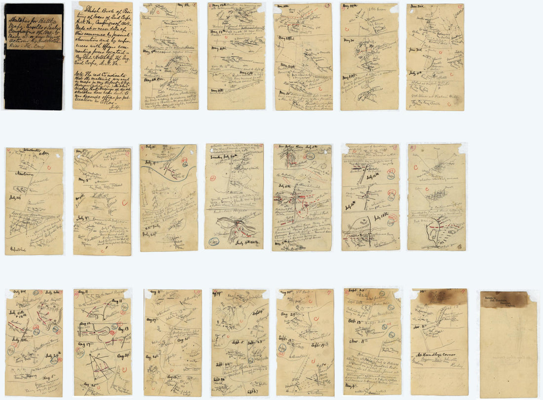 This old map of Book of Positions of Forces of 2nd Corps, A.N.Va., Campaigns of from 1864 : Virginia (5, Made at Or Near Time of Actions / by Jed. Hotchkiss, Top. Eng) was created by Jedediah Hotchkiss in 1864